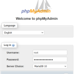 Log into phpMyAdmin